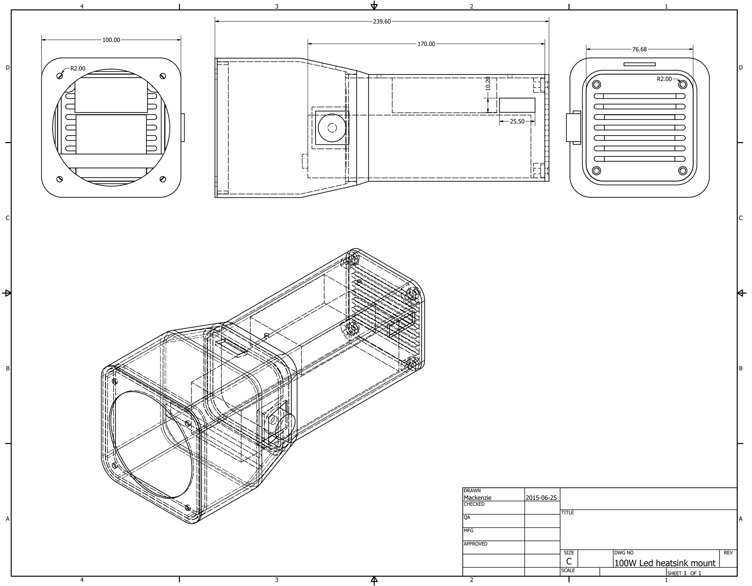 Dimensioned drawing